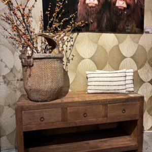 TV meubel oud railway hout 3 lades en open vak